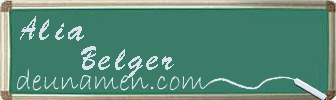 Alia Belger Visitenkarte